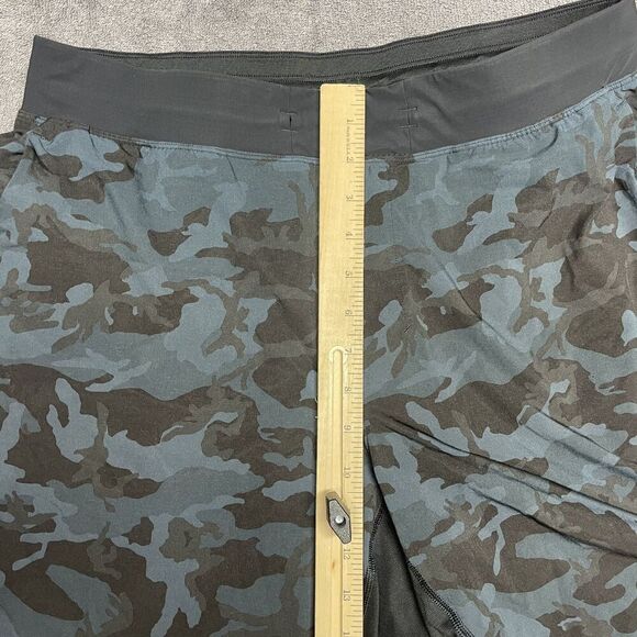 Lululemon THE 9” Shorts Mens L Gray Camo Gym Stretch Performance Pickleball - Picture 8 of 9